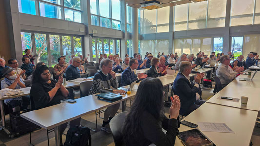 Attendees giving a round of applause